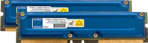 512MB (2 x 256MB) RAMBUS PC600 184-PIN RDRAM RIMM Memoria RAM Kit para Ordenadores DE SOBREMESA/Placas Base