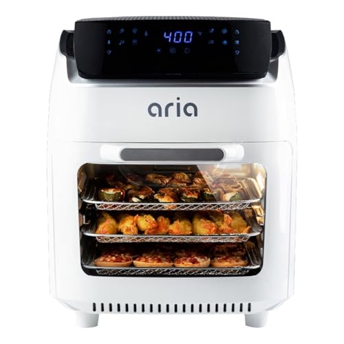 Aria 10 Qt. Touchscreen Air Fryer Oven with Premium Accessory Set and Recipe Book