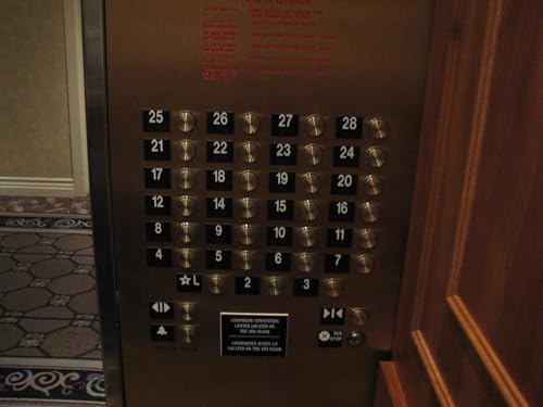 History Galore 8"x12" Poster, Elevator buttons showing the missing 13th floor - Gallery Print