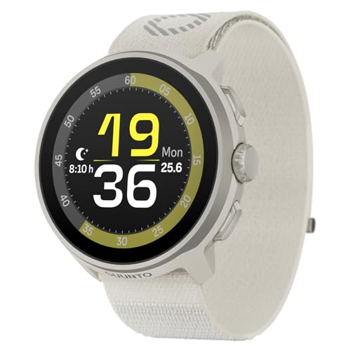 SUUNTO Run Sports Watch, 1.32' AMOLED Touchscreen w/Crown Button, 12D Battery Life, Dualband Accurate GPS, Wrist Heart-Rate & Sleep Health Tracking, 35g Lightweight & 4GB Offline Music, Frost Gray