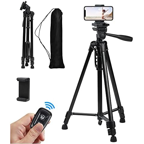Randaco Camera Tripod Extendable with 360 Degree Panoramic Rotating Platform Phone Holder and Remote Control Cover