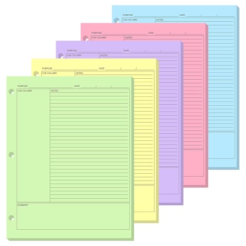 Papier à feuilles mobiles Cornell Ctosree format 21,6x27,9 cm multicolore perforé 3 trous x400