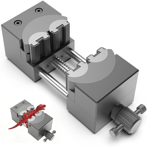 Smart Fractal Vise Mini Vise Clamp Small Bench Vise Heavy Duty Self-adjusting Aerospace-grade Aluminum Alloy&Precision CNC Machined Machinist Portable Vise for Crafts/JewelryMaking/Modeling/DIY/Repair