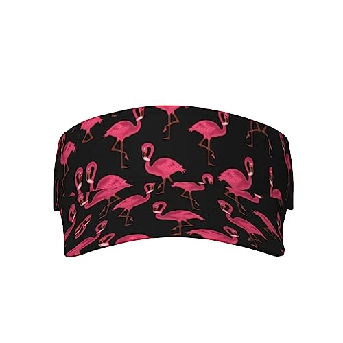 Chapeau de soleil réglable anti-UV extérieur motif flamants roses plage