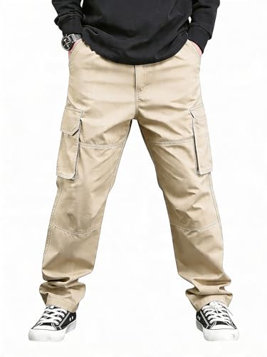 Image of Lymio Cargo for Men | Cotton Cargo Pant | Drawstring Waist Pant (Also Available in Plus Sizes) (46-49)