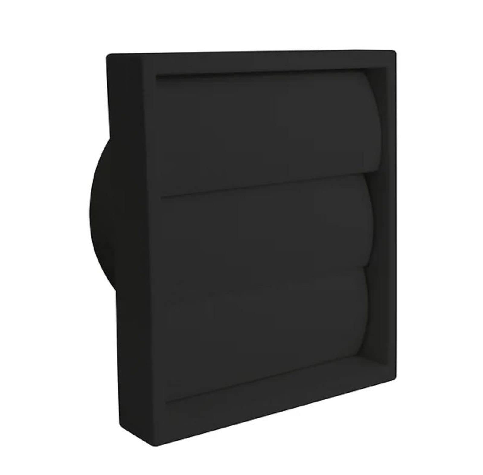 Manrose 1162 Extractor Fan Vent Cover Black Wall Grille With Gravity Shutters For 100mm Ventilation Ducting from B&Q
