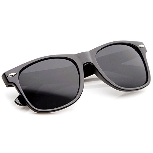 Image of zeroUV - Classic Colored Mirror Lens Square Horn Rimmed Sunglasses for Men Women