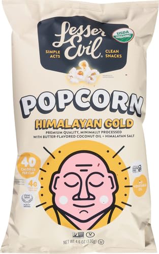 Image of LesserEvil Himalayan Gold Organic Popcorn, 4.6 Oz (Pack of 2)