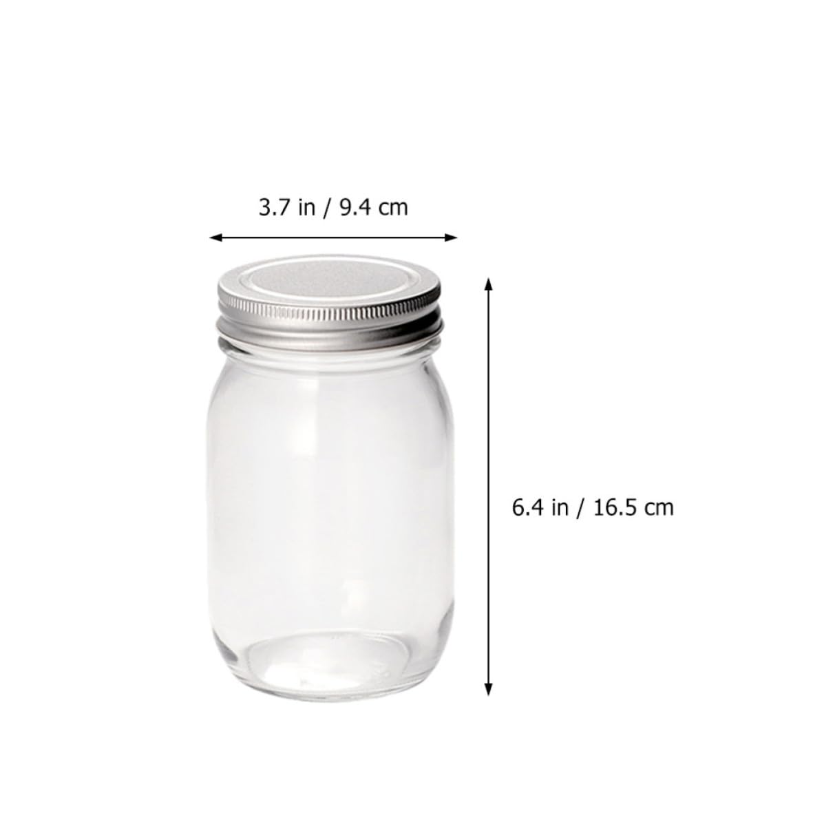 Multifunktionale Einmachgläser und Zubereiten für Lebensmittel 4 Stück Vorratsgläser aus Glas mit Luftdichtem Deckel und Salate zum Mitnehmen von Mahlzeiten
