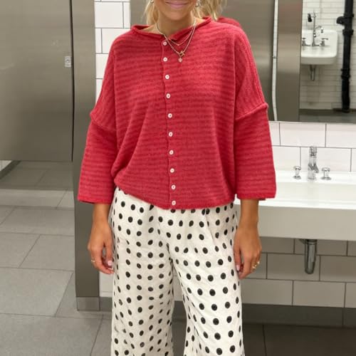 Image of Women Knitted Crop Cardigan Shirt Short Sleeve Button Down Ribbed Knit Crop Top Y2k Girls Outwear Top Tee Shirt
