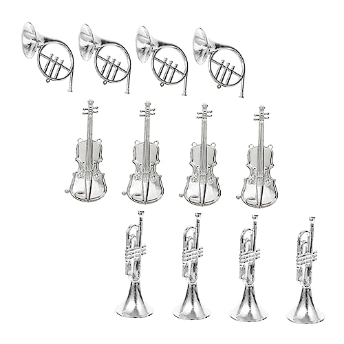 Abaodam Violin Toy Model Musical Instrument Set Christmas Tree Toys Miniature Violin for Xmas Tree Decor Holiday Music Ornaments