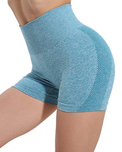 ATHVOTAR bermuda de ginástica sem costura para mulheres – Short atlético de compressão de cintura al