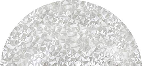 Protint Windows Precut Pattern Texture Arched Window Film Shade, Self Adhesive Static Cling, 25 Inches Diameter #TOP6