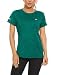 KEFITEVD Atmungsaktiv Tshirt Damen Sport Stretch Laufshirt Kurzarm Golf Shirt Leicht Dünn Yoga Oberteil Frauen Rundhals Schnelltrocknend Fitnessshirt Meliert Jadegrün M