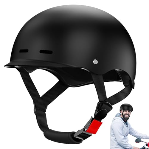 Cascos de bicicleta para hombre, medios cascos de monopatín para adultos, equipo de protección de seguridad para bicicleta, 11.41 x 9.25 x 6.3 pulgadas, accesorios para la cabeza para bicicleta