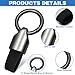 2Pcs Car Key Chain Clip, Leather Keychain Key Fob Keychain, Key Chain Rings for Car Keys, Key Fob Holder Keychain with Keyrings Zinc Alloy Buckle, Multifunctional Keychain Ring Holder for Men Woman