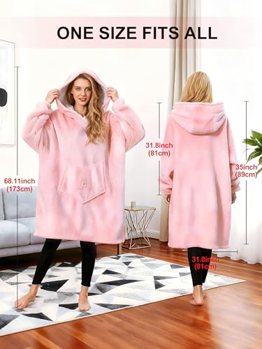 C hello cloud Reversible Sherpa Wearable Blanket Hoodie — view 2