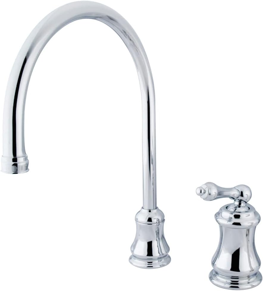 Exclusive Discount 80% Offer Kingston Brass KS3811ALLS Restoration Widespread Kitchen Faucet, 9 inch spout reach, Polished Chrome
