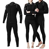 SLINX Neoprenanzug-Oberteil, Herren Damen Neopren Langarm-Jumpsuit-Jacke Tauch-Neoprenanzug-Oberteil mit Frontreißverschluss Zum Schwimmen Tauchen Surfen Bootfahren Kajakfahren Schnorcheln(XXL)
