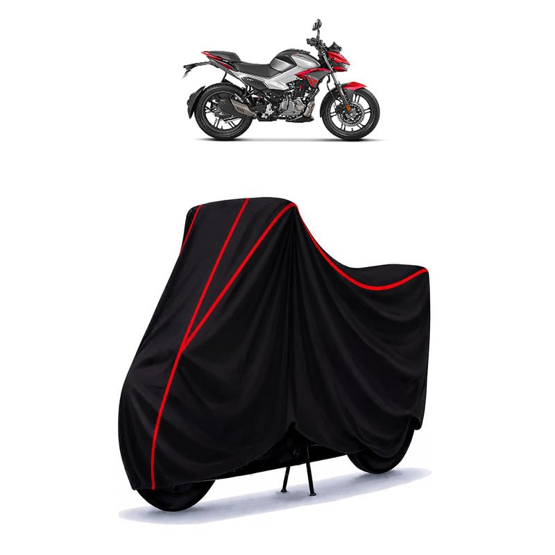 Image of Hero Xtreme 125 R IBS Water Resistant Bike Cover for All Motorcycles & Rain | Heavy Duty Taffeta Fabric | UV Protection, Dustproof, Scratchproof | All Weather Two Wheeler Cover with Elastic Bottom