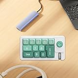 BianstarプログラマブルRGBキーボード-RGBバックライトメカニカルキーボードゲーム、ジョイスティック付き片手有線デジタルパッドホットプラグビデオ編集・取引用オフィス用 (グリーン)