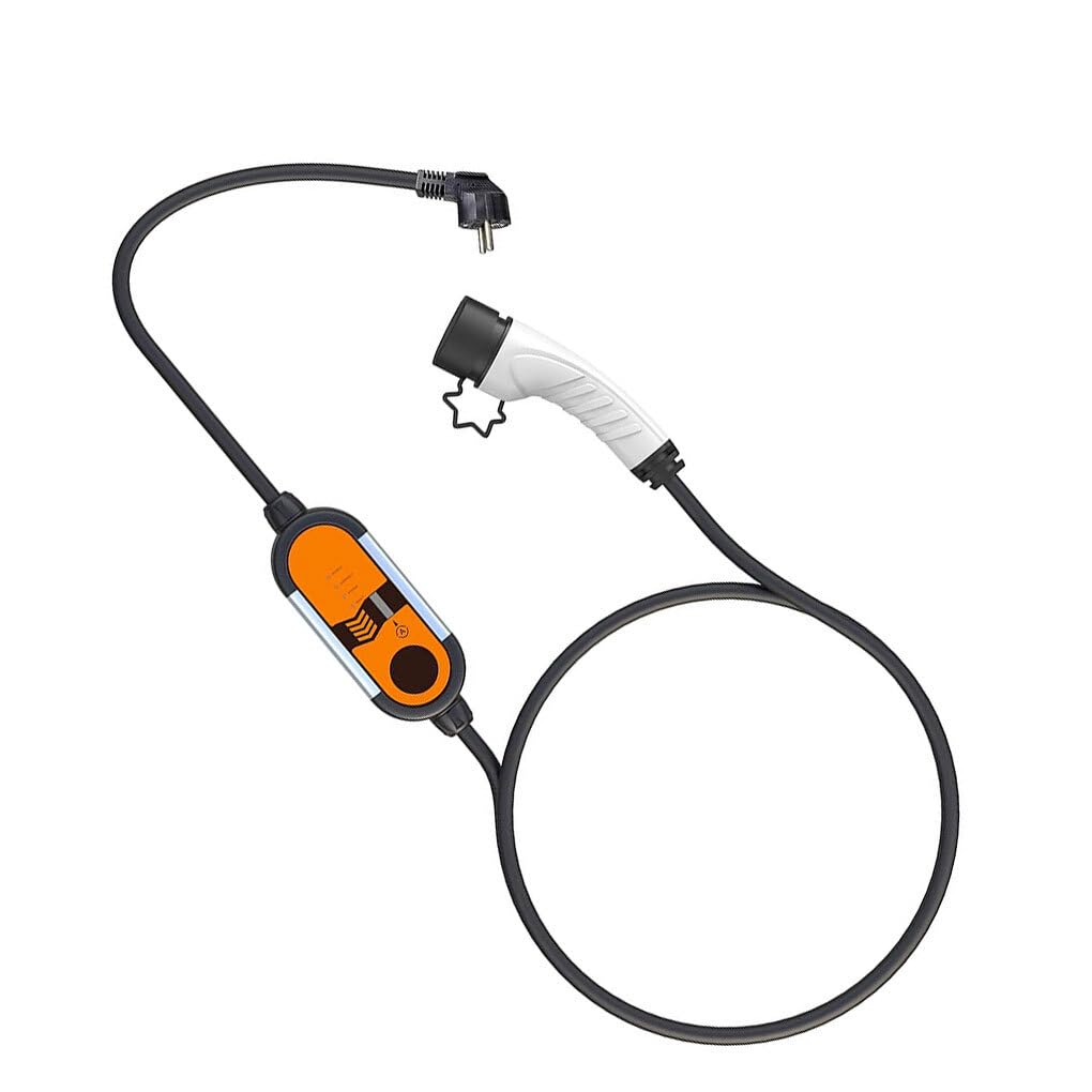 Caricabatterie portatile per veicoli elettrici di tipo 2 IEC62196-2 con cavo da 5 m da 8A-16A, opzione di ricarica rapida per appassionati di veicoli