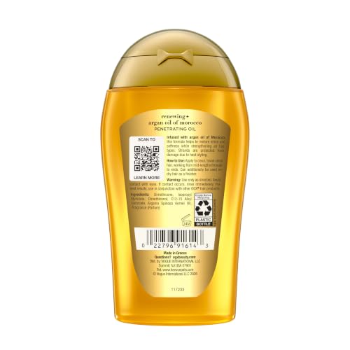 OGX Renewing + Argan Oil of Morocco Penetrating Hair Oil, 3.3 fl. oz - image 9