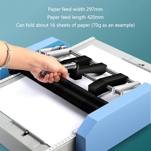 Macchina rilegatrice pieghevole per libretti, macchina multifunzione 2 in 1, piegatrice e rilegatrice per scuole, negozi di stampa e uffici