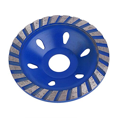 Respicefinem 4 Inch Concrete Stone Ceramic Turbo Diamond Grinding Cup Wheel 28 Segs Heavy Duty Angle Grinder Wheels for Angle Grinder