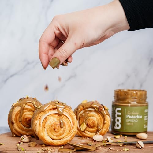 BAM Aufstriche, ohne Palmöl, Paste für Desserts, glatt und cremig, 200 Gramm (Pistazien)