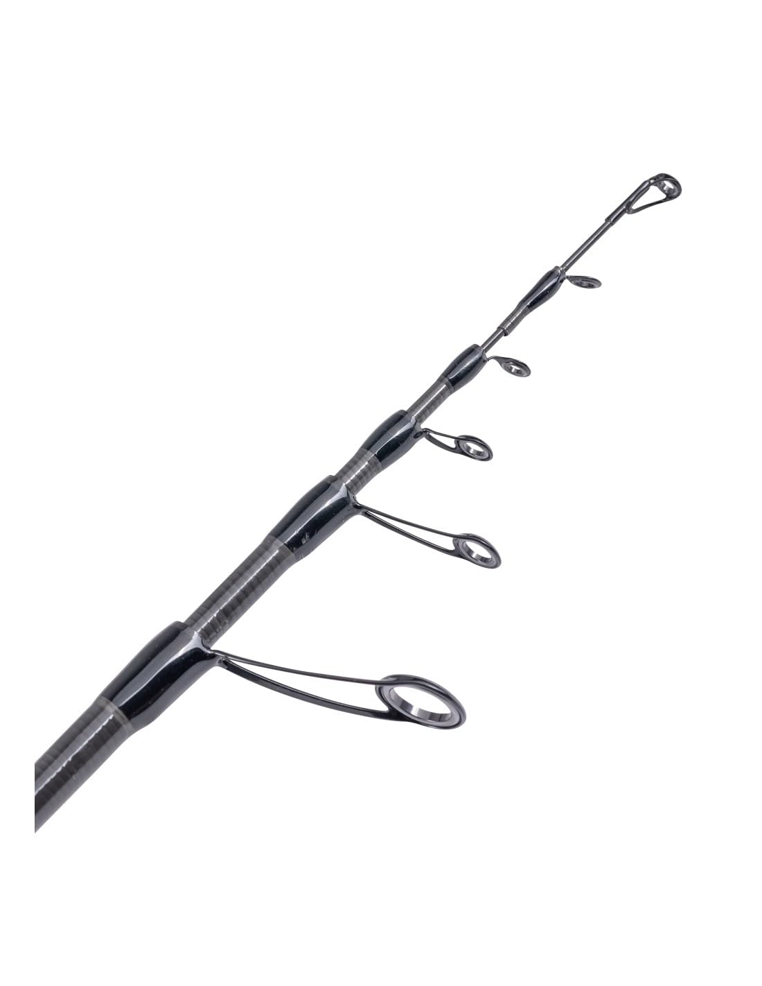 ALCEDO Traveller Tele Spin Canna da Spinning Telescopica da Viaggio in Carbonio a 5 Sezioni, Azione Fast, Anelli LTS SIC Antigroviglio