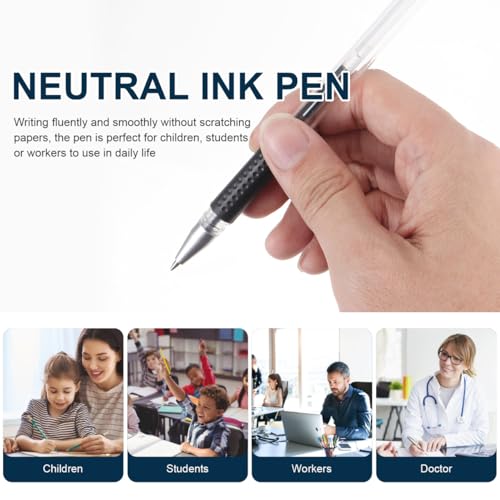 EXCEART 12 bolígrafos gel punta fina 0.5 mm tinta negra miniatura 6