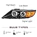 JSBOYAT Headlight Assembly Compatible with 2011-2013 Kia Sorento Halogen Replacement OE Headlamp Driver Side