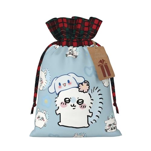 ギフトバッグ ちいかわ モモンガ 巾着袋 ラッピング袋 引きひも袋 軽量 コンパクト 巾着バッグ 収納袋 小物入れ トラベルポーチ ジュエリーポーチ 小物収納 携帯用 大容量 おしゃれ かわいい 人気 誕生日 記念日 プレゼント 21*30cm