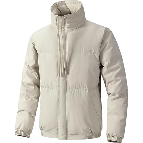 Doudoune imperméable homme contre le froid veste blanche chaude col montant M