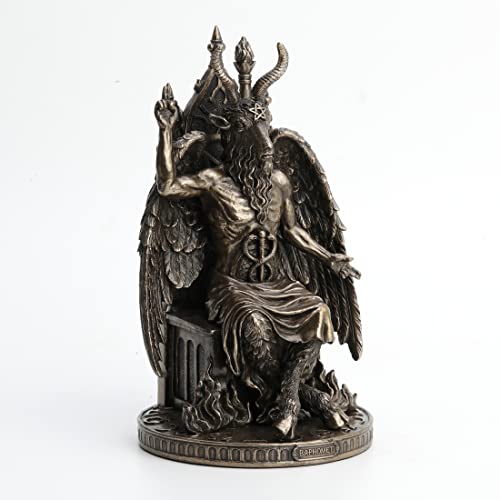 Estatua Baphomet Resina Bronce Antiguo 9.5 pulgadas miniatura 2
