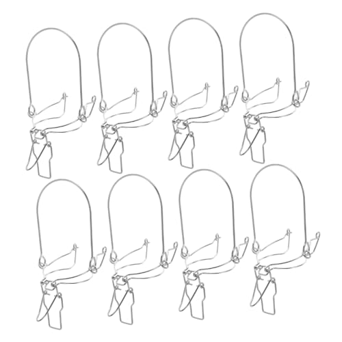 Cabilock 8 Piezas El Sellado Puede doblarse verschlussklamnn Anillo de Hebilla de Metal Clip de Tarro de conservas Abrazaderas de Alambre para tarros de albañil Planchar Plata