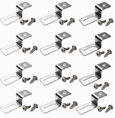 Image of 888 Corp 1 /4 inch Offset Clips (12 Pack) - Zinc Plated Steel - Picture Hanging Offset Clip
