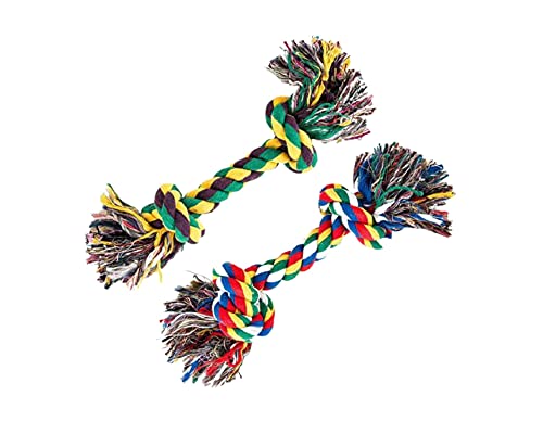 Image of Cotton Chew Dog Rope Toy, 9.5 Inch Medium - Multicolor