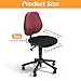 Stretch Jacquard Office Chair Seat Cover, Black Polyester Desk Chair Cover, Removable Washable Computer Chairs Covers, Waterproof Cushion Covers (35-53CM)