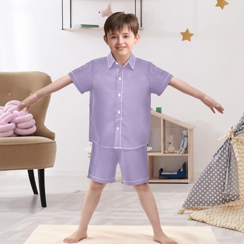 Image of 3T Toddler Boy Shorts Set Black Hawaiian Button Down Shirts Summer Outfits for Little Boy