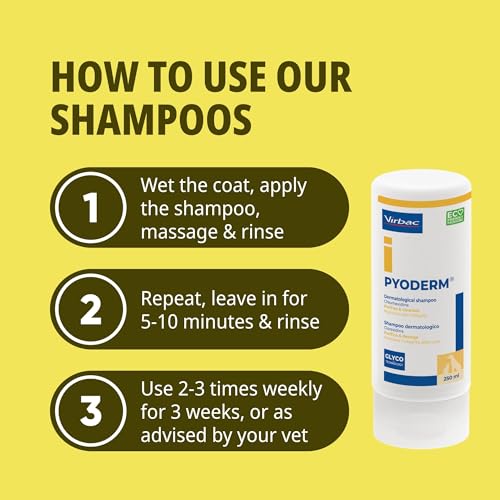 PYODERM GLYCOTEC Shampoo für Hunde und Katzen, 250 ml