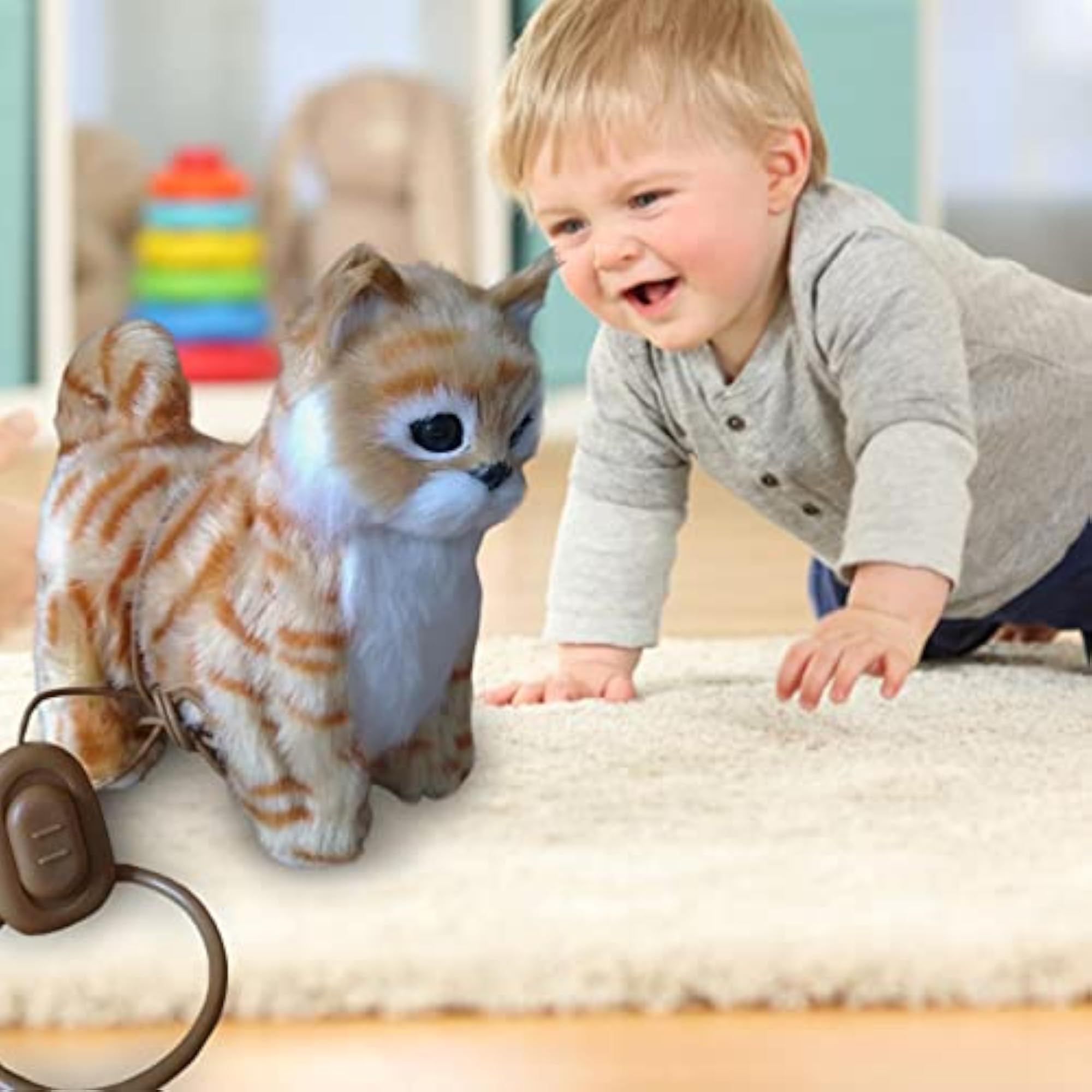 Lifelike Electronic Plush Animal Pet Toy for Cats
