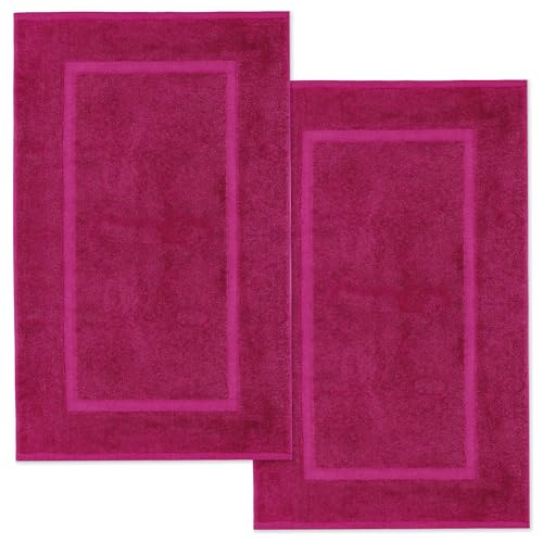 Lavea® 2er Set Badematte 50x80 cm – Waschbare Badematten aus 100%...