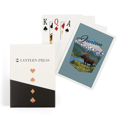 Lantern Press Naipes Poker Juneau Alaska Moose