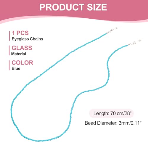 Image of uxcell Eyeglass Chains for Women, Eyeglass Holder Bead Chains Adjustable Sunglasses Lanyards Holder Chains for Glass
