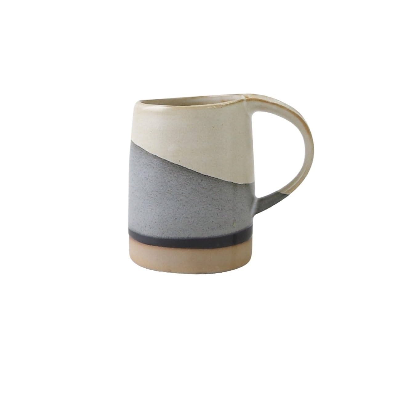HLHLOP777 Coffee Mugs Ceramic Cup Retro Heightened Mug Black and White Latte Coffee 400ml Coffee Cup(White)