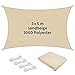 Produktbild TTL Garden 3x5m Sonnensegel Rechteck Sand-beige - Premium Polyester 300D 160g/m² 93% Abschattung - reißfest & robust Sonnenschutz & Wetterschutz für Garten, Balkon & Terrasse, mit 4X Schnur 1,5m