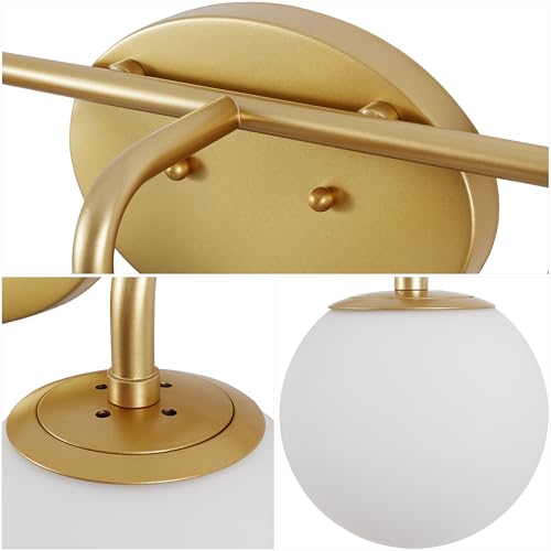 Image of JONATHAN Y Louis Parisian Globe 33 inch Vanity 5-Light, Gold Painting