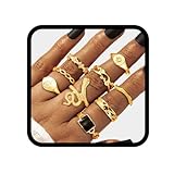 Edary Boho Knuckle Rings Set Gold Snake Bagues empilables Bague Midi Joint Knuckle Ring Bijoux pour femmes et filles (8Pcs)